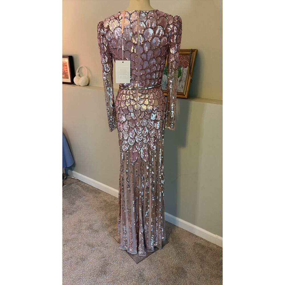 Mac Duggal - Sequined Long Dress - Picture 3 of 11